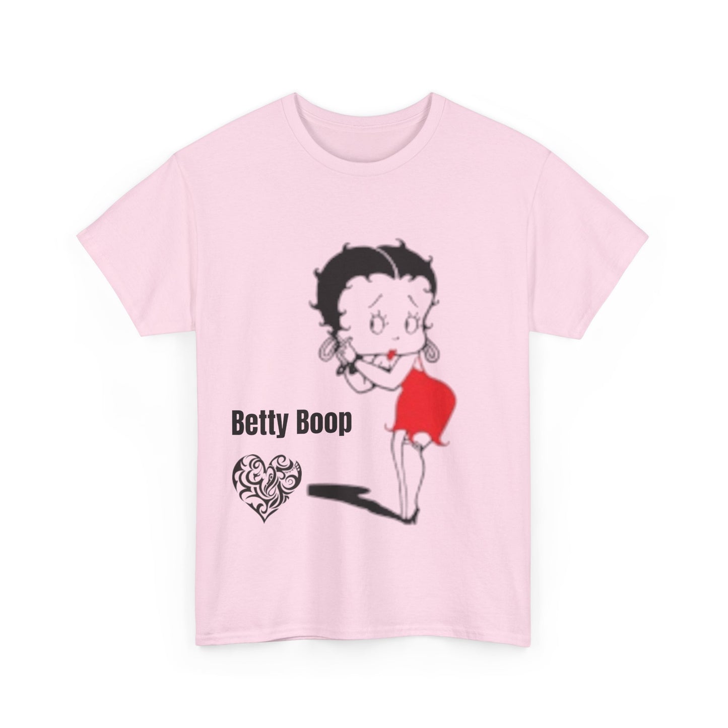 Betty Boop Vintage Unisex Heavy Cotton T-shirt, Retro T-Shirt, Gift for Her, Cartoon Fan Apparel, Cute Casual Wear