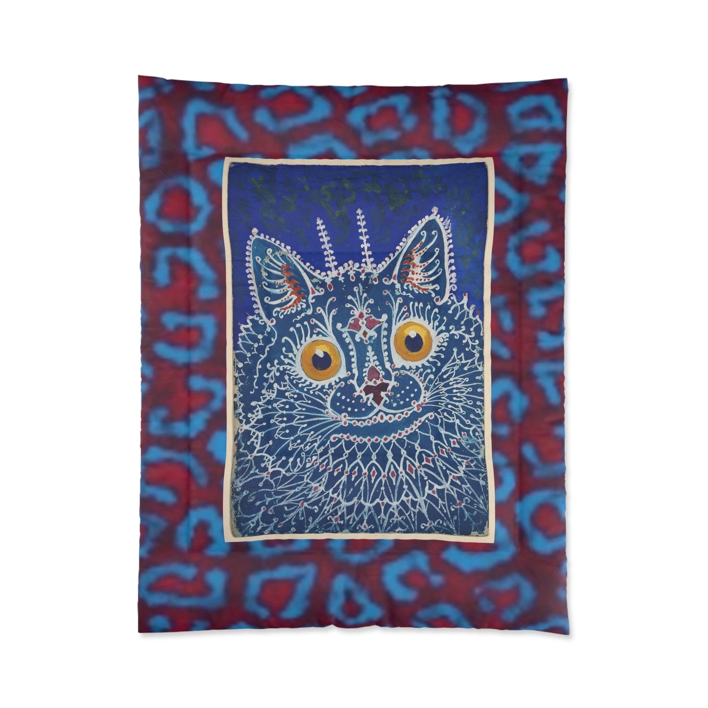 Whimsical Cat Comforter - Cozy Colorful Bedding for Cat Lovers