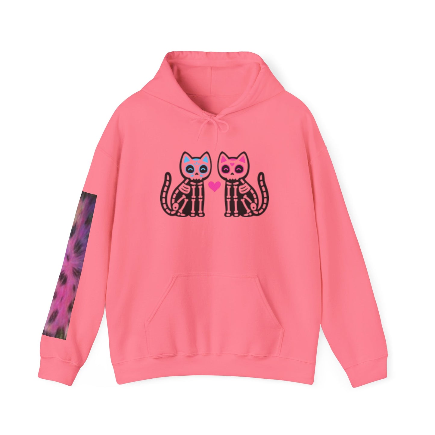 Vibrant Cat Art Hoodie - Cozy Animal Lover Sweatshirt, Festival Fashion, Gift for Cat Mom, Fall Outfit, Unique Hooded Sweatshirt