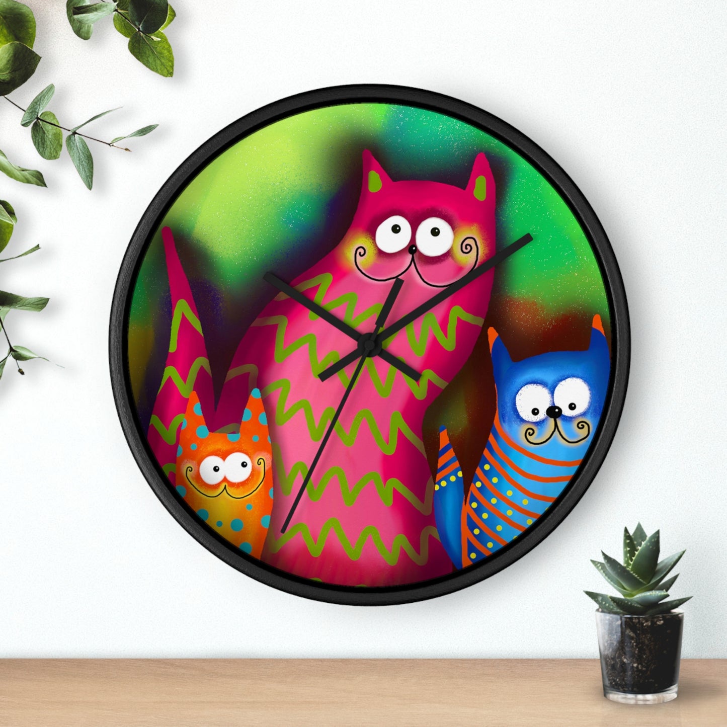 Wall clock Cat Lovers