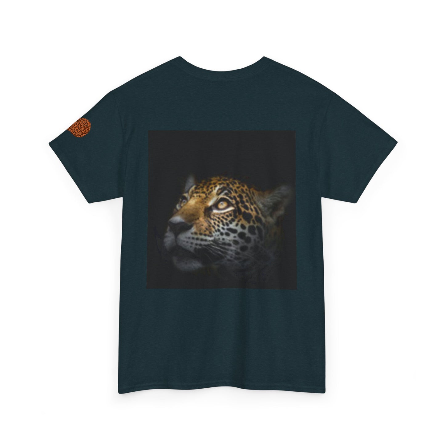 Camiseta unisex de algodón grueso con diseño de leopardo feroz, perfecta para amantes de la vida silvestre. 
