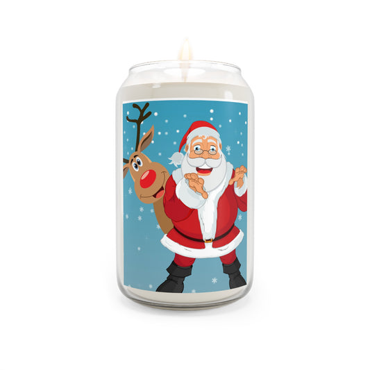 Scented Candle, 13.75oz Santa Claus Reindeer
