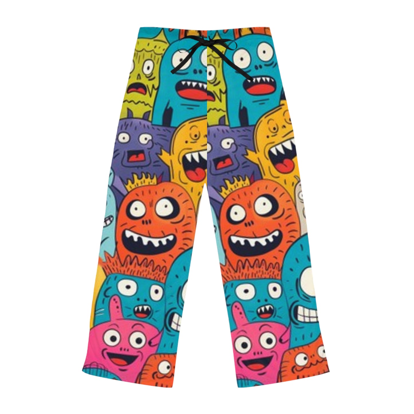 Pantalon de pyjama pour femme Monstres bleu rose orange jaune violet