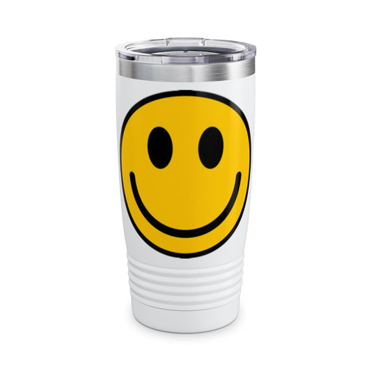 Smiley Face Yellow Ringneck Tumbler, 20oz - Happy Travel Mug, Inspirational Drinkware, Cheerful Gift for Friends, Summer Fun, Party Favors, [...]
