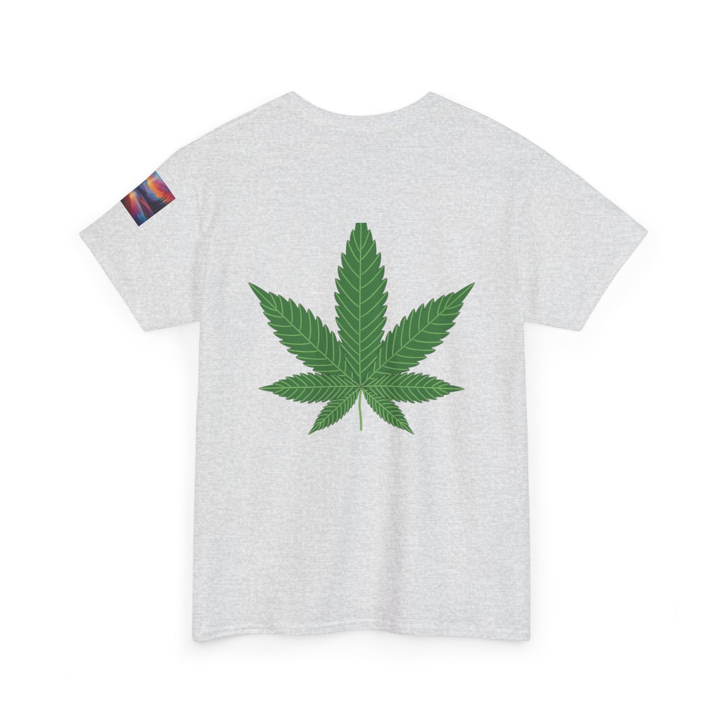 Cannabis Skull Heavy Cotton Tee, Unisex Cannabis T-Shirt, Grunge Vibe Shirt, Halloween Costume, Streetwear