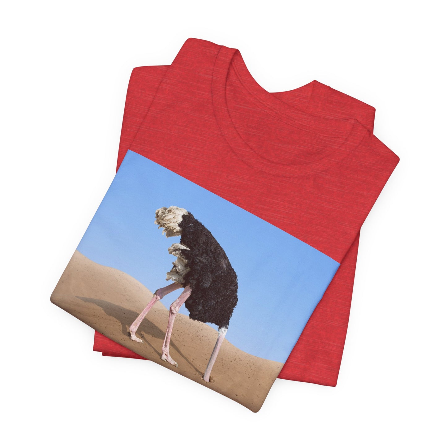 Camiseta avestruz no, no escucho