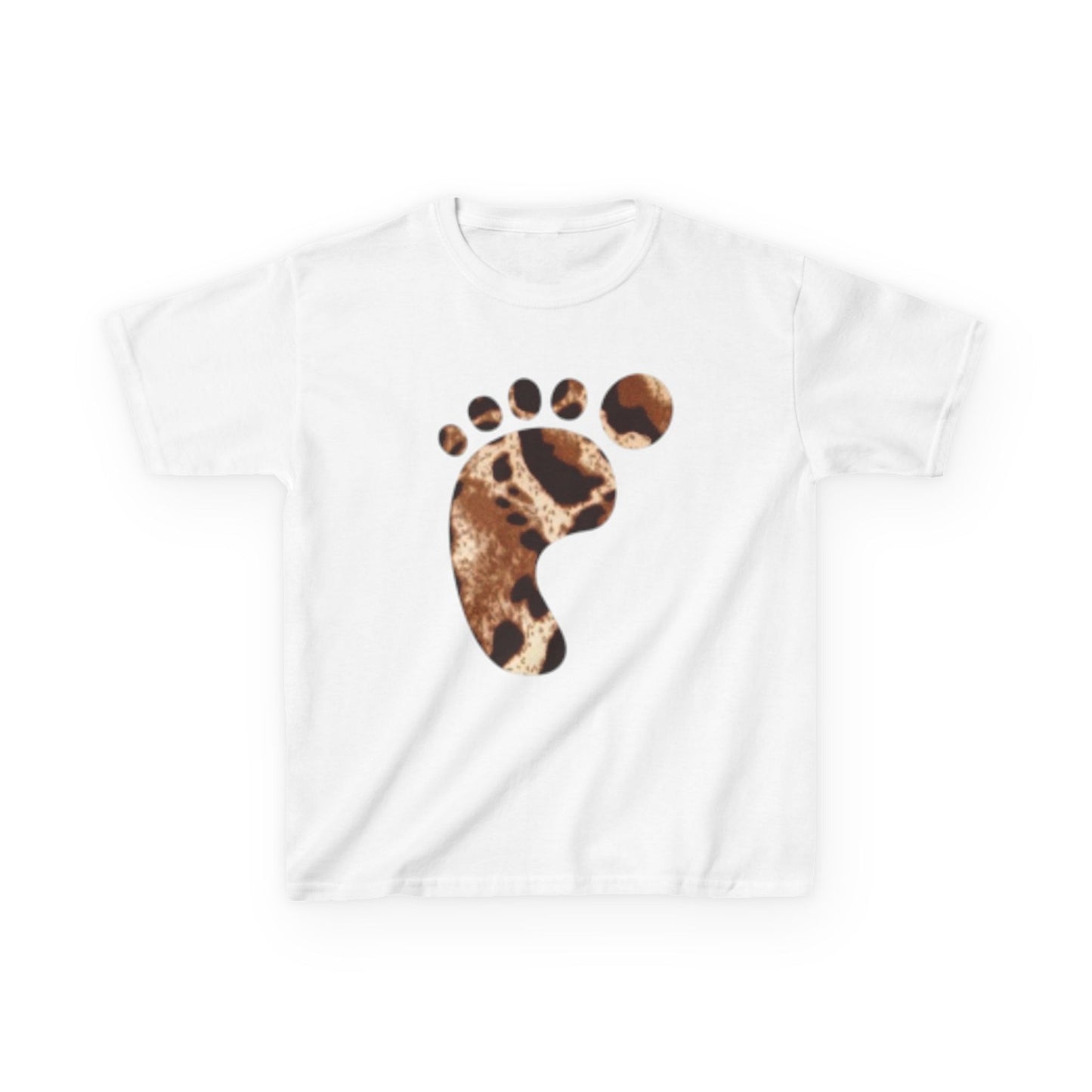 Leopard Print Kids Heavy Cotton Tee - Fun and Wild Outfit for Little Explorers