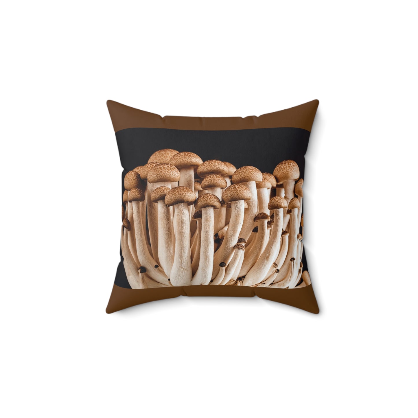 Coussin carré en grappe de champignons