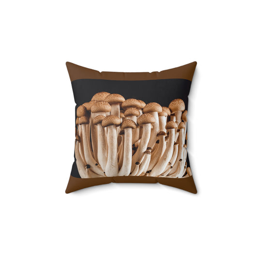 Coussin carré en grappe de champignons