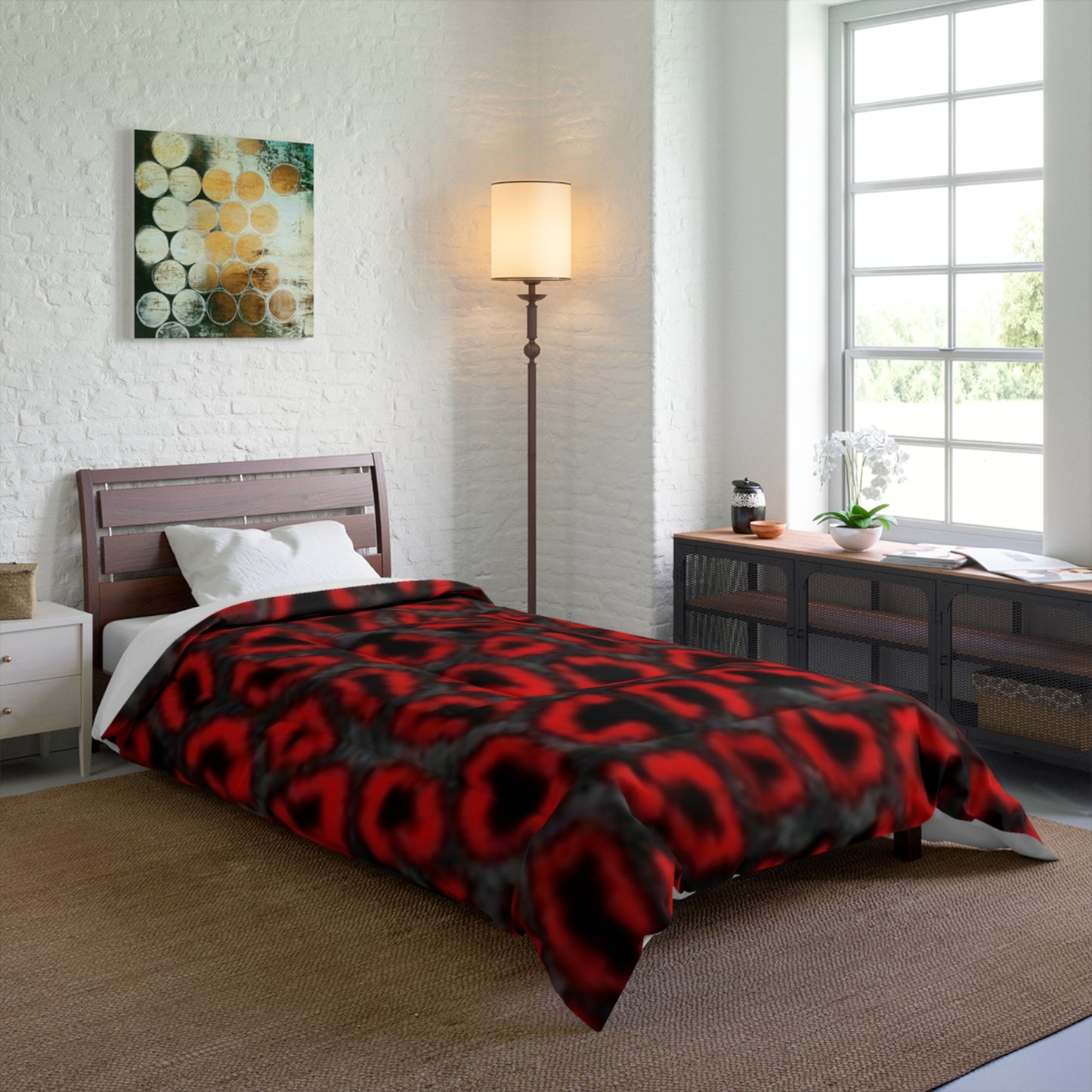 Bold Red Leopard Print Comforter for Cozy Luxury Bedrooms