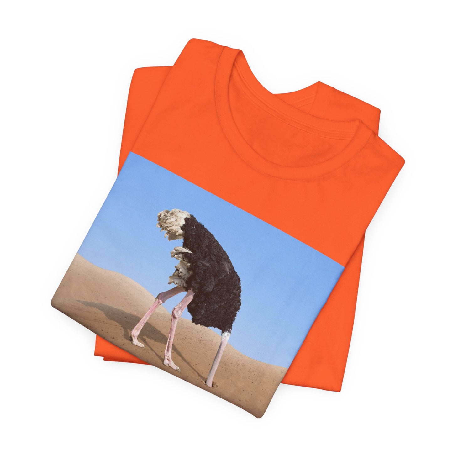 Camiseta avestruz no, no escucho