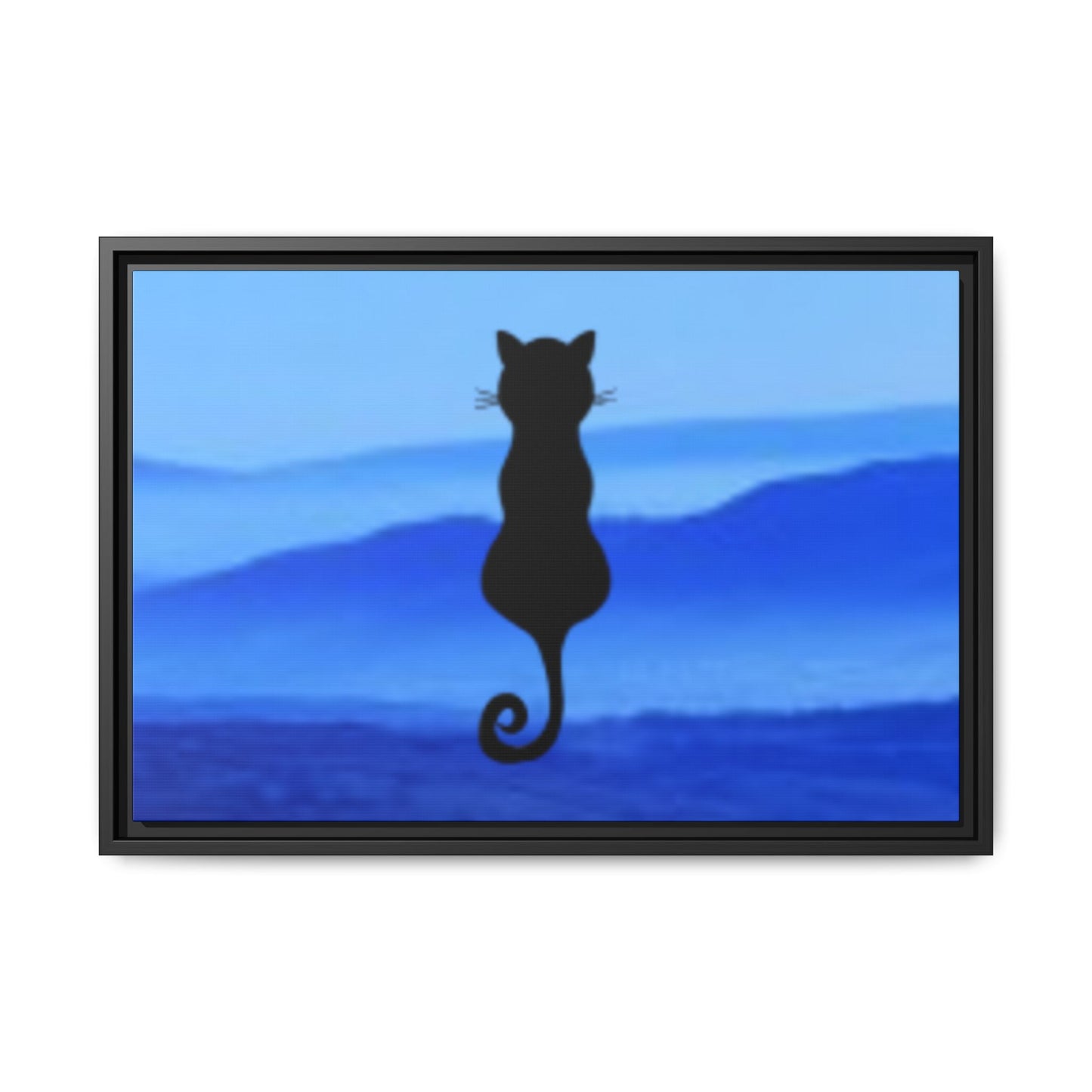 Framed Cat Silhouette Art Print, Wall Decor, Cat Lover Gift, Home Office Art, Pet Memorial