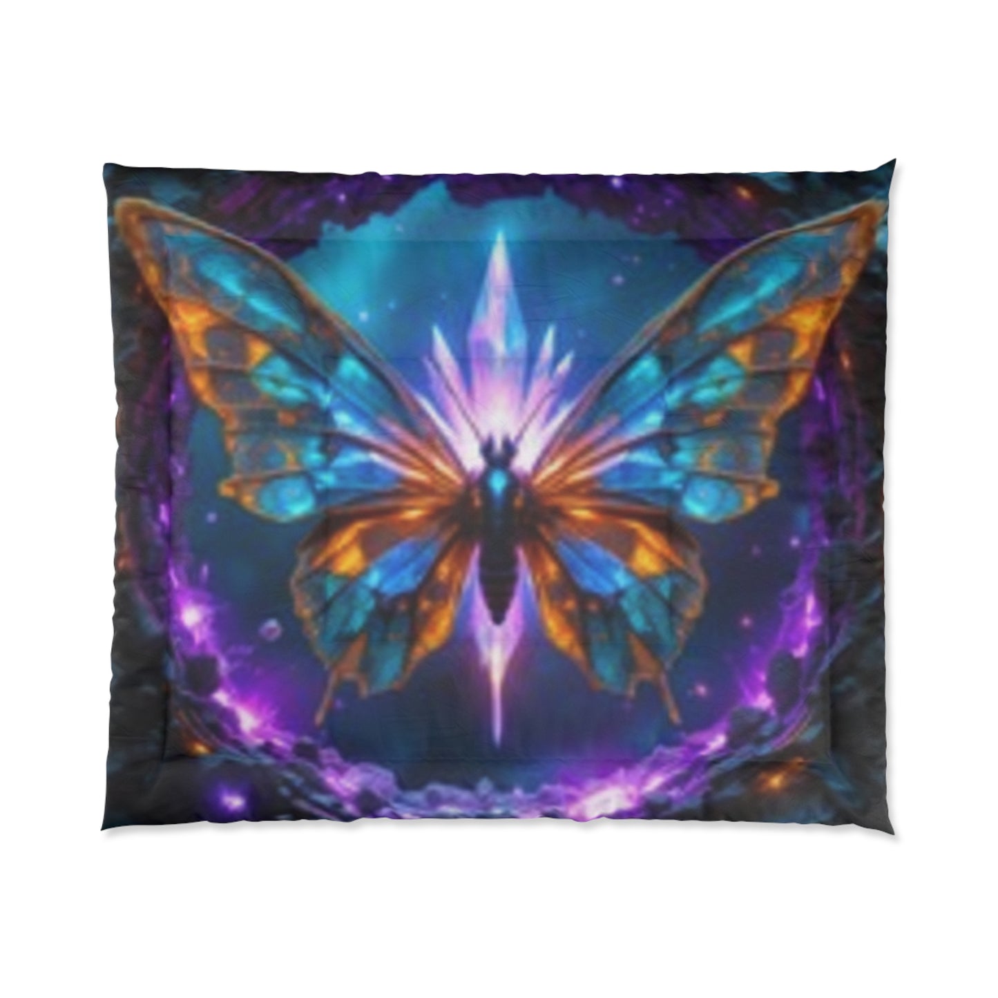 Vibrant Butterfly Comforter - Dreamy Bohemian Bedding for Cozy Spaces