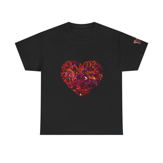 Bohemian Heart Unisex Heavy Cotton Tee – Perfect for Love and Affection