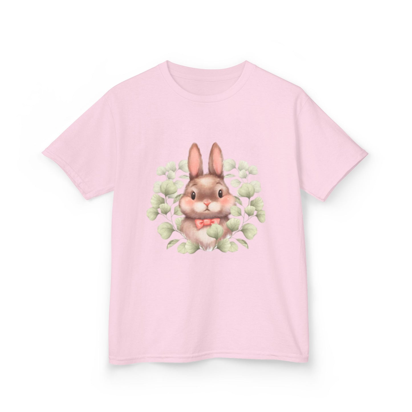 Cute Bunny Kids Heavy Cotton Tee - Perfect for Spring Celebrations