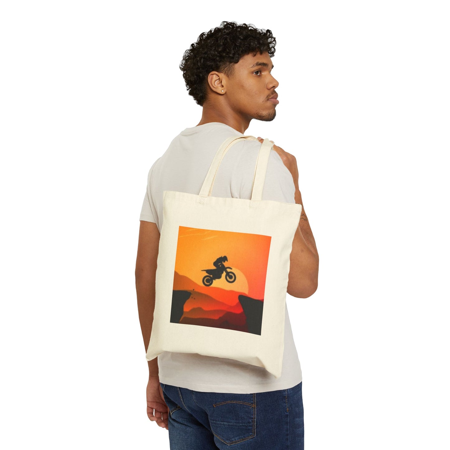 Adventure-Themed Cotton Canvas Tote Bag - Perfect for Nature Lovers