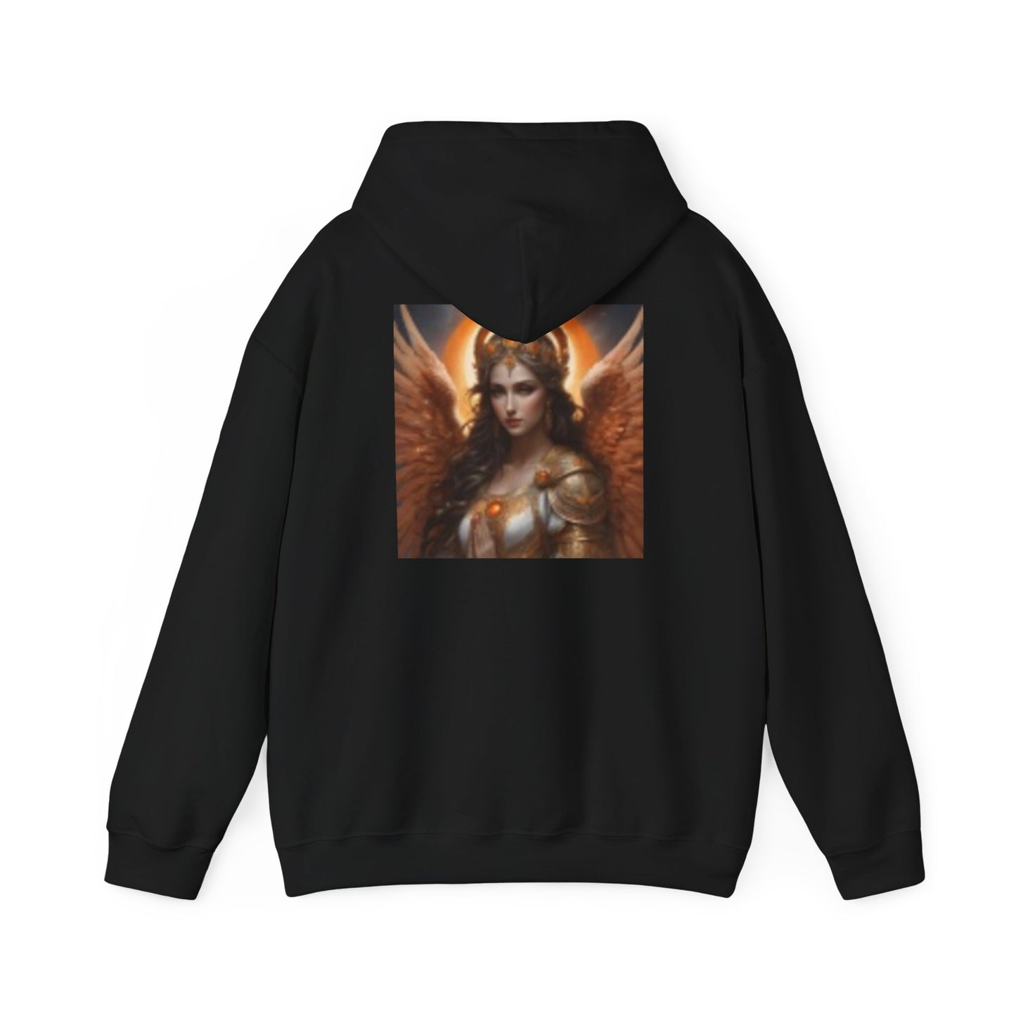 Sudadera unisex con capucha de mezcla pesada™ de fénix y ángel mítico - Moda de fantasía acogedora