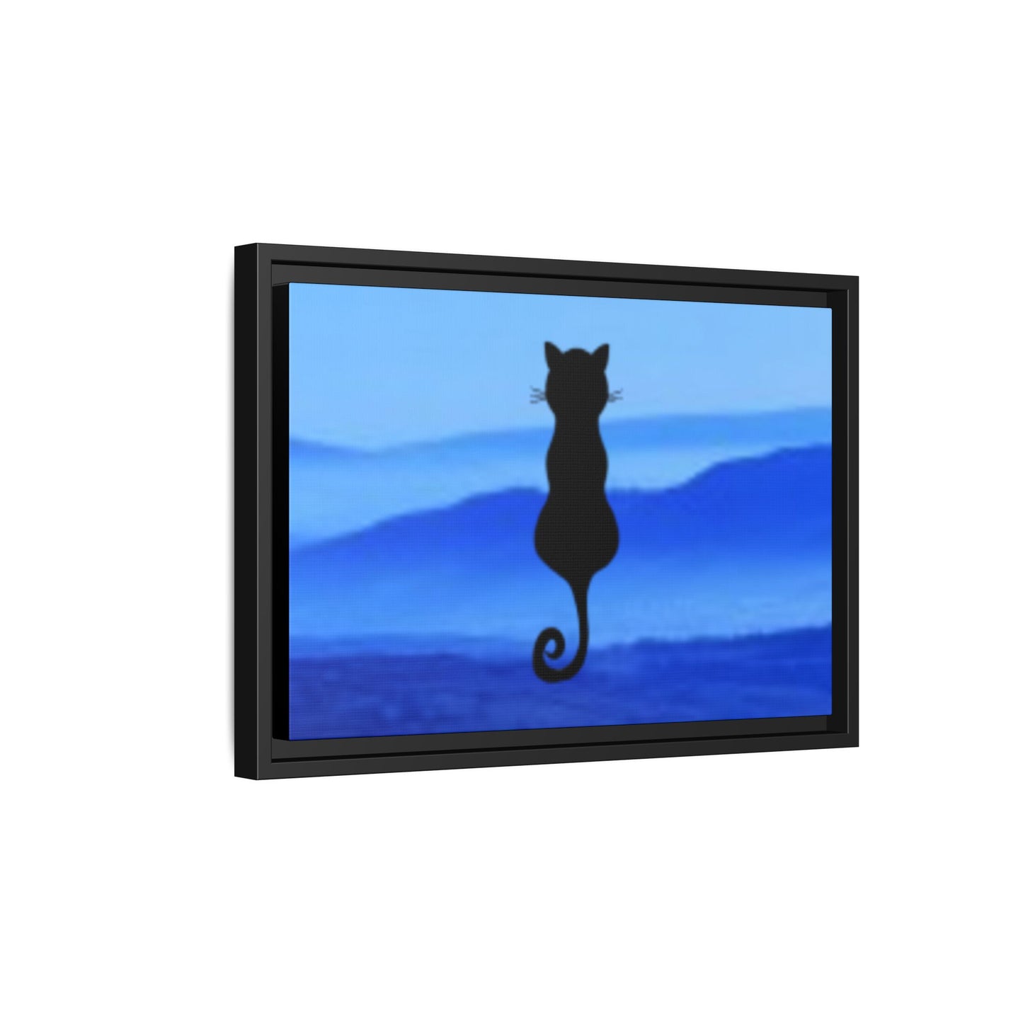 Framed Cat Silhouette Art Print, Wall Decor, Cat Lover Gift, Home Office Art, Pet Memorial