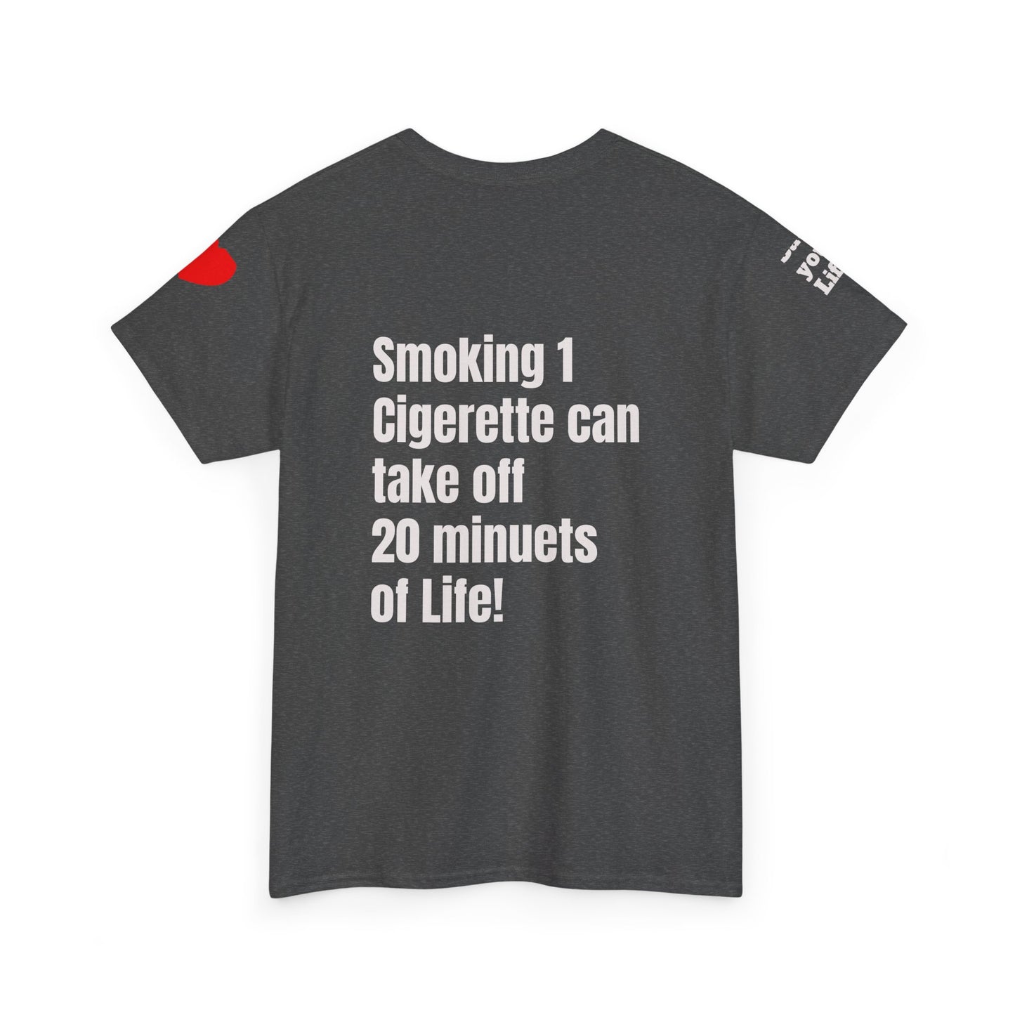 No Smoking Message T-shirt, Unisex Anti-Smoking Tee, Casual Statement Shirt, Gift for Smokers, Awareness Apparel, Health Conscious Clothing