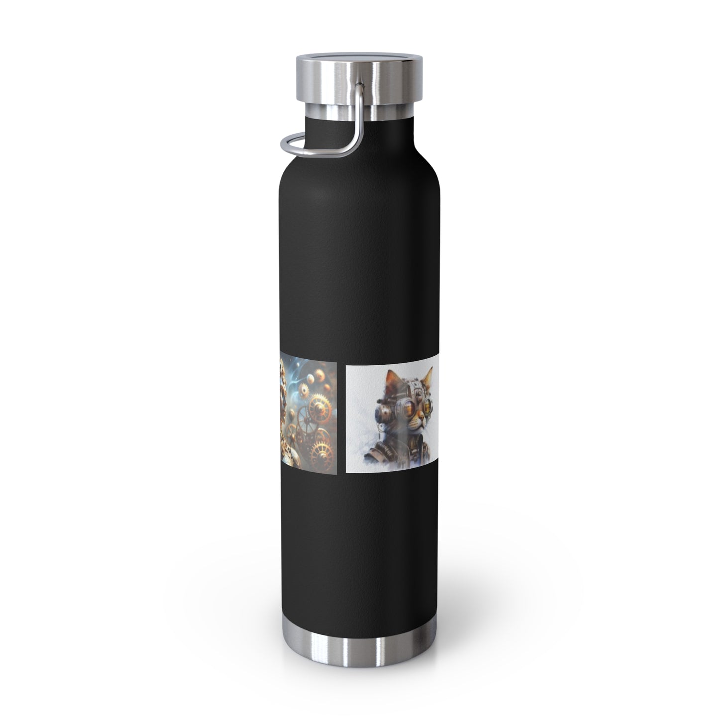 Copper Vacuum Insulated Bottle, 22oz Woman Skull Cat
