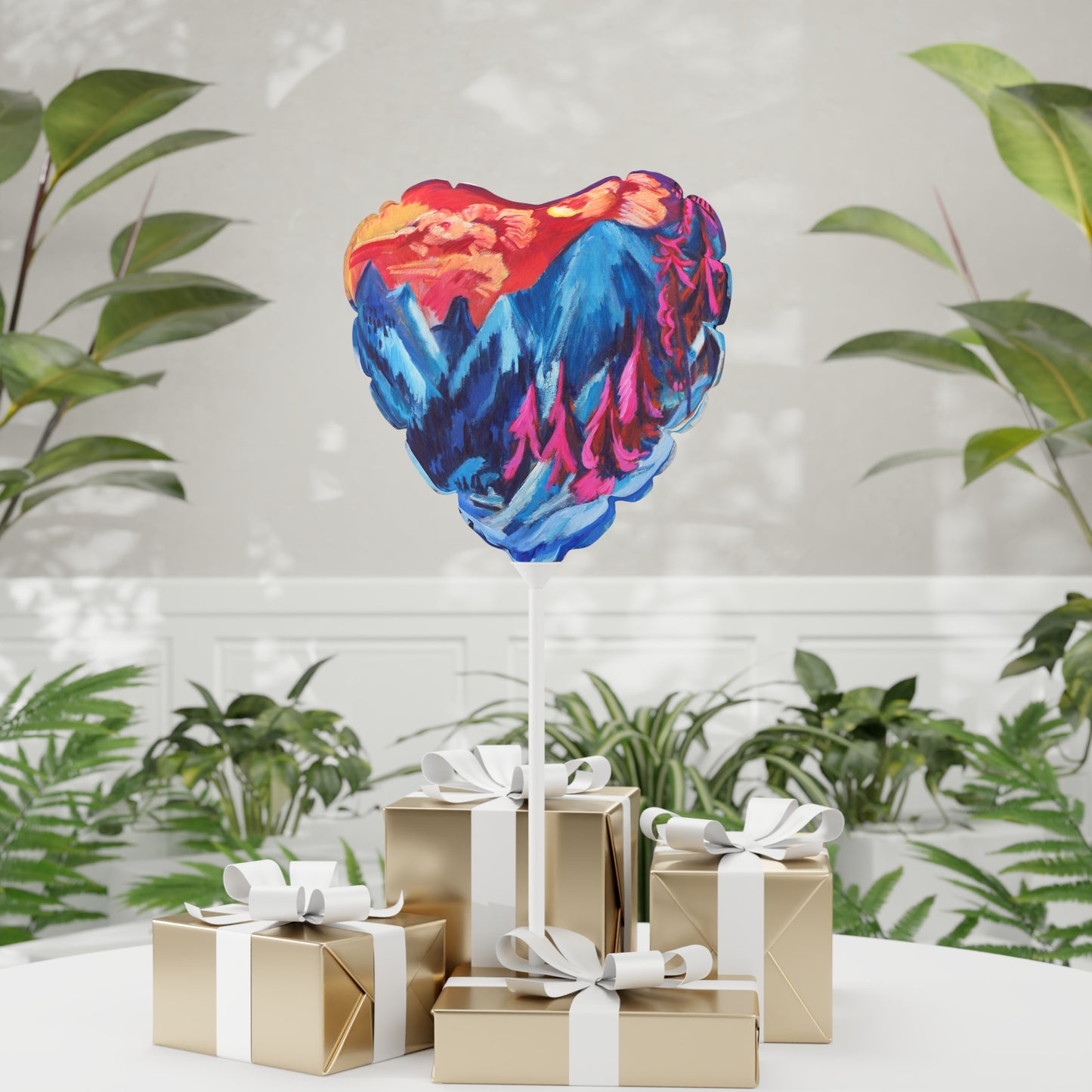Balloon Heart Shaped , 11" Mountain
