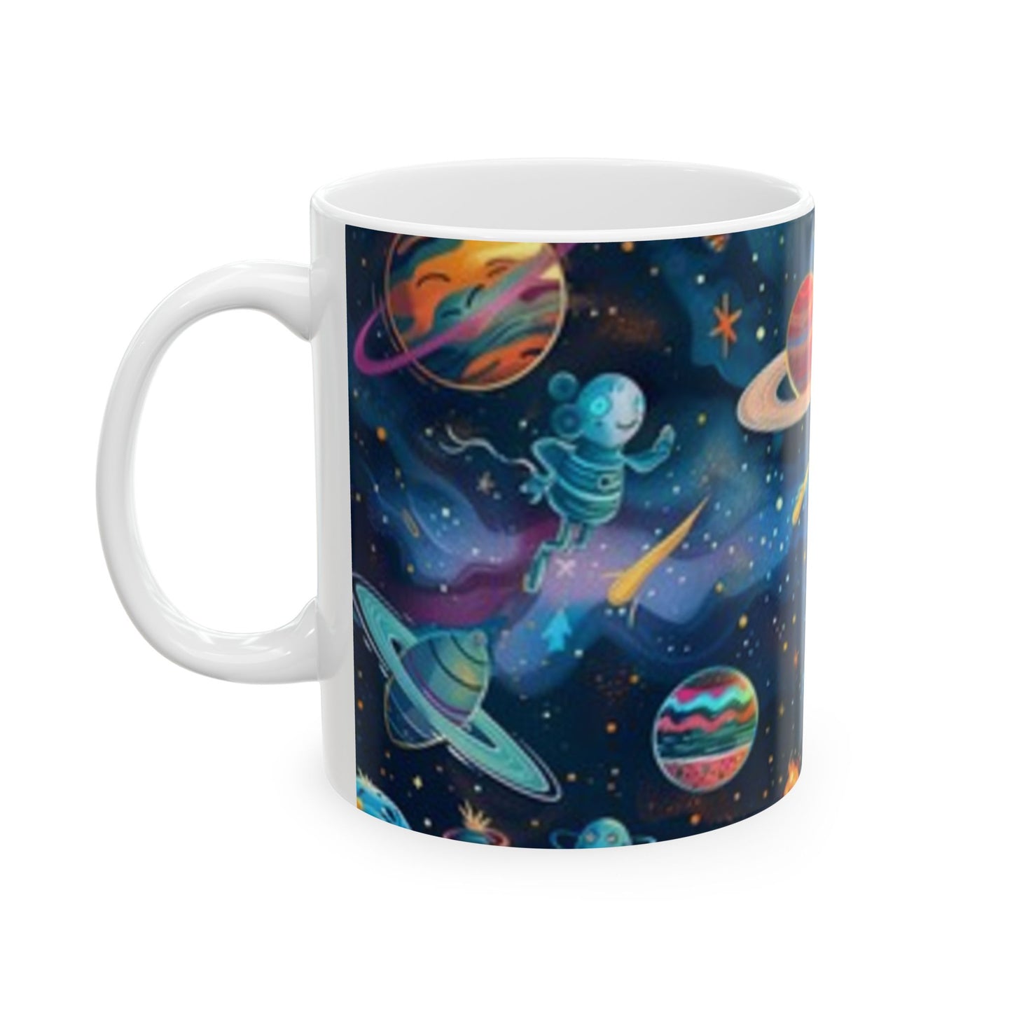 Taza de cerámica Sueños Cósmicos (325 ml y 440 ml) - Taza de café con temática espacial para astrónomos y amantes de la ciencia 