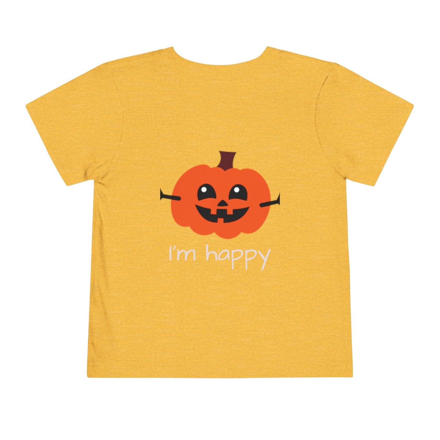 Colorful Pumpkin I'm happy Toddler Short Sleeve T-shirt Fun T-shirt for Halloween!