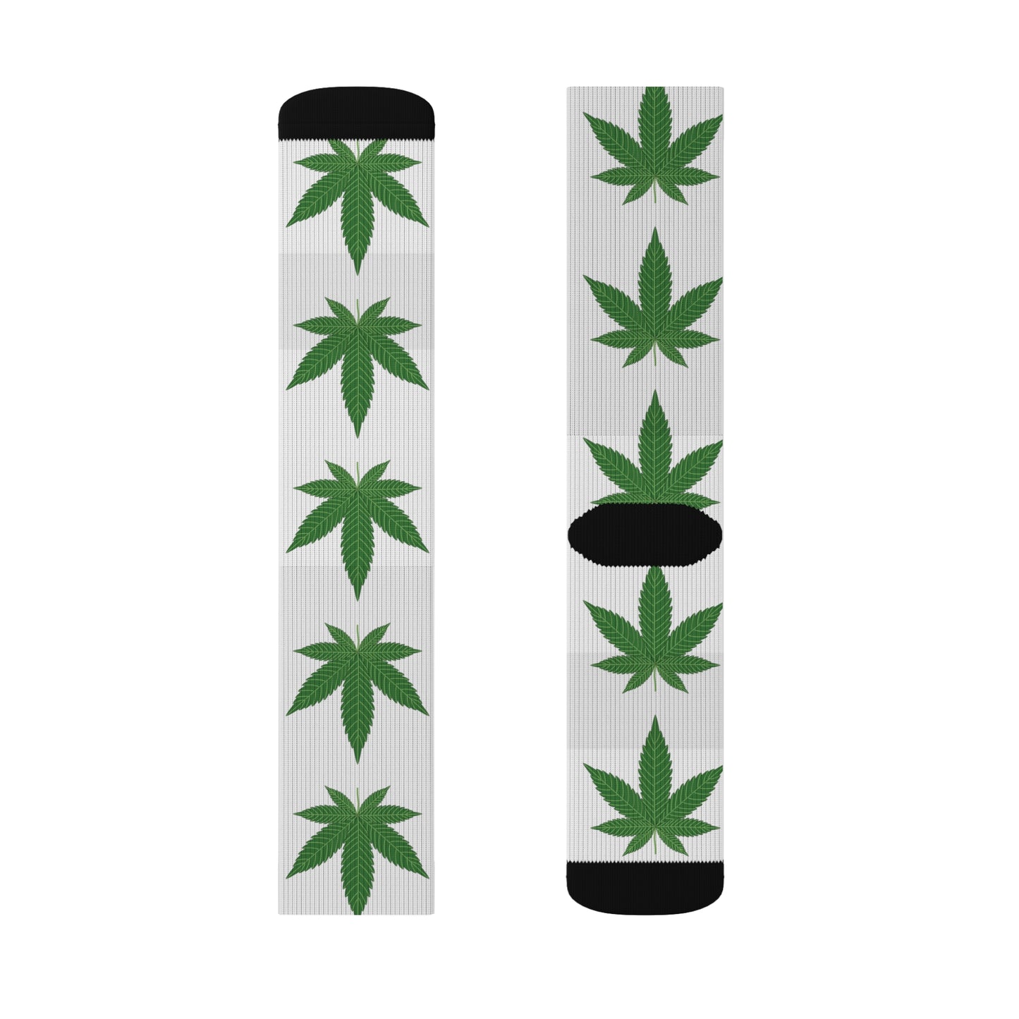 Chaussettes tendance à motif feuille de cannabis | Chaussures confortables à sublimation pour le quotidien 