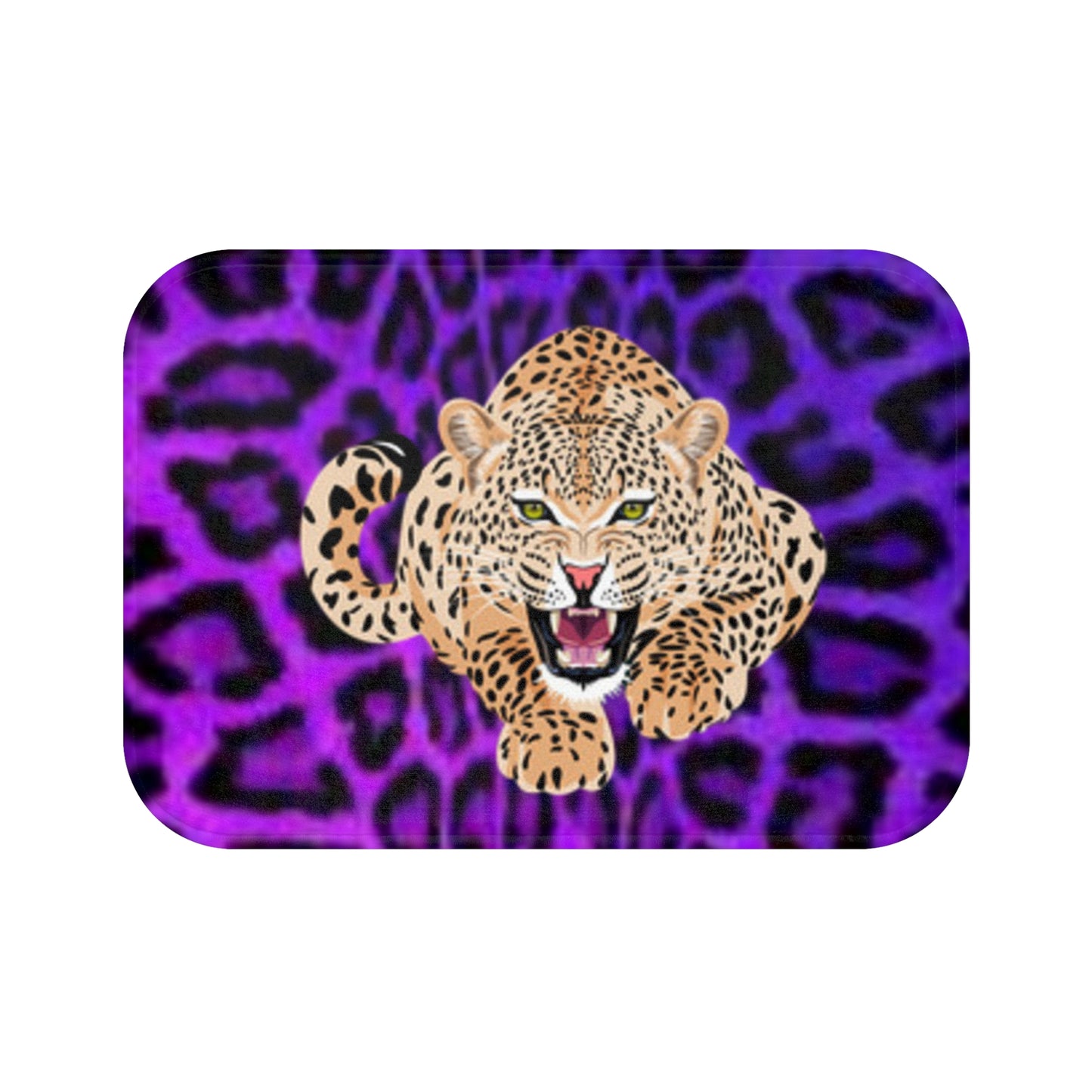 Fierce Leopard Bath Mat - Bold Animal Print Decor for Wild Aesthetics