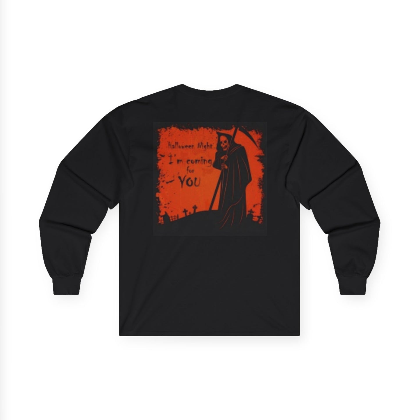 Scary Creature Unisex Ultra Cotton Long Sleeve T-shirt Halloween Hanging Out!