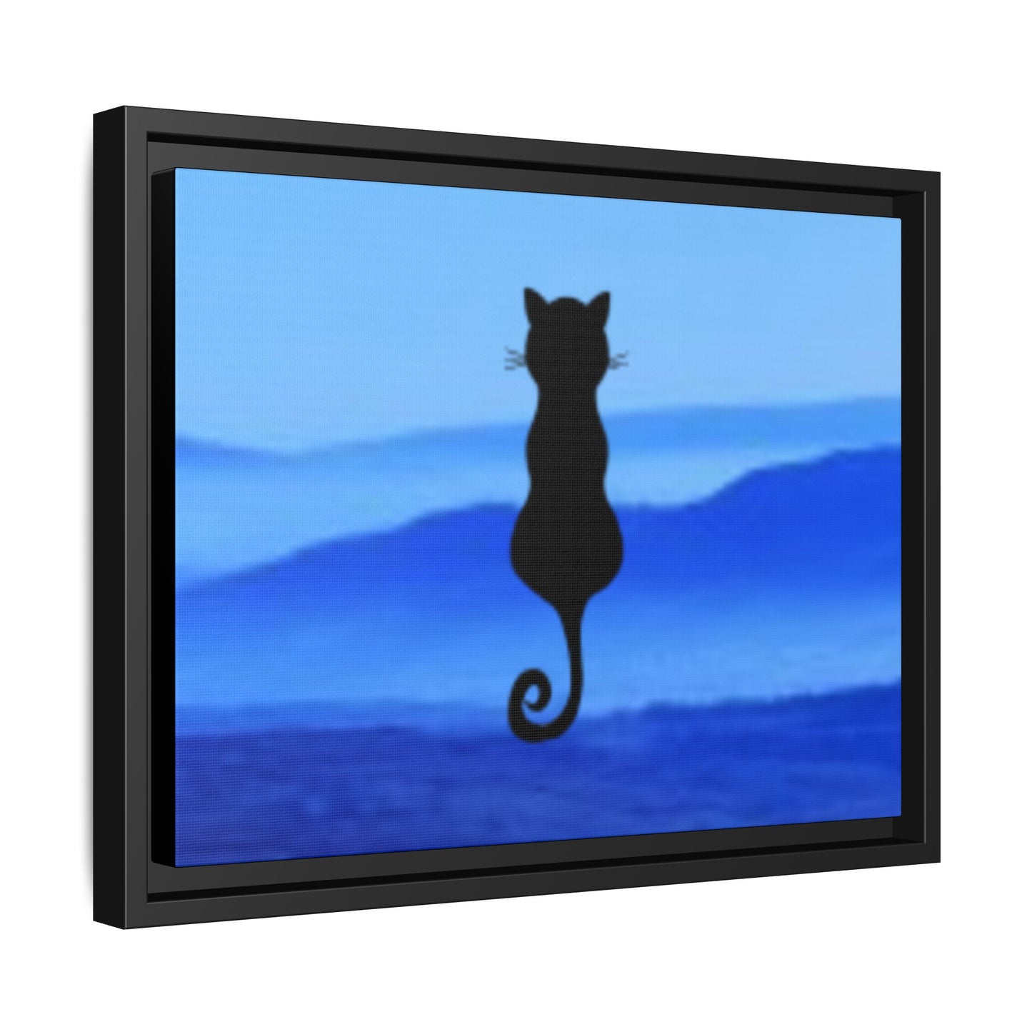 Framed Cat Silhouette Art Print, Wall Decor, Cat Lover Gift, Home Office Art, Pet Memorial