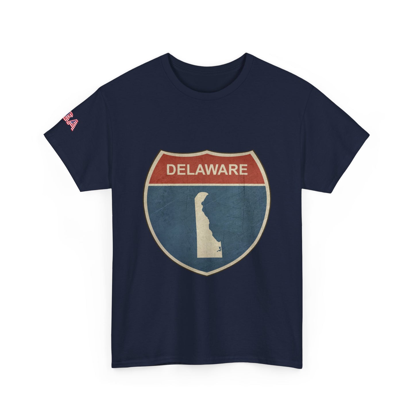 Delaware Pride Unisex Heavy Cotton T-shirt - American Flag Fist Design