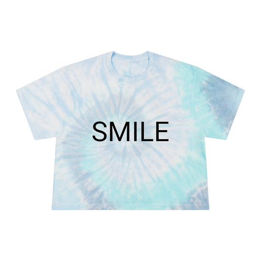 T-shirt court tie-dye pour femme SMILE