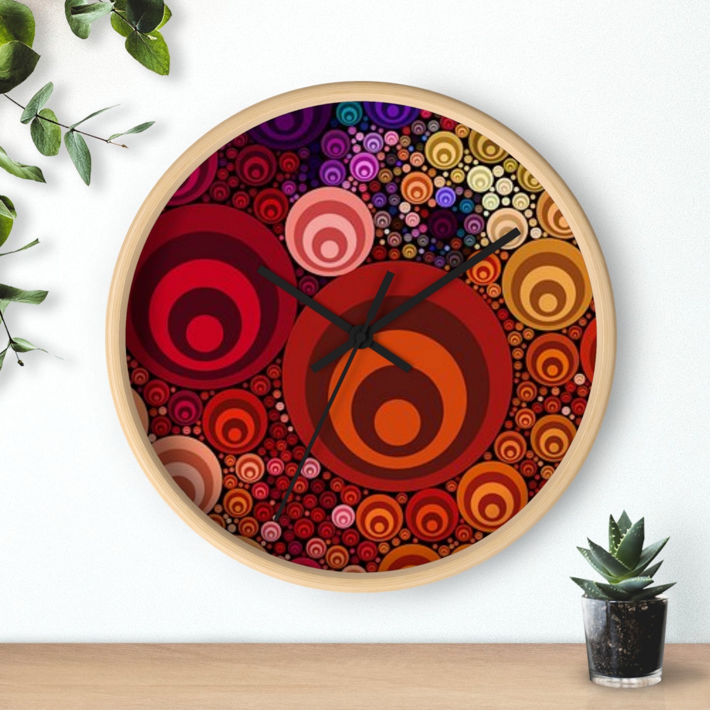 Wall clock Colorful Circles