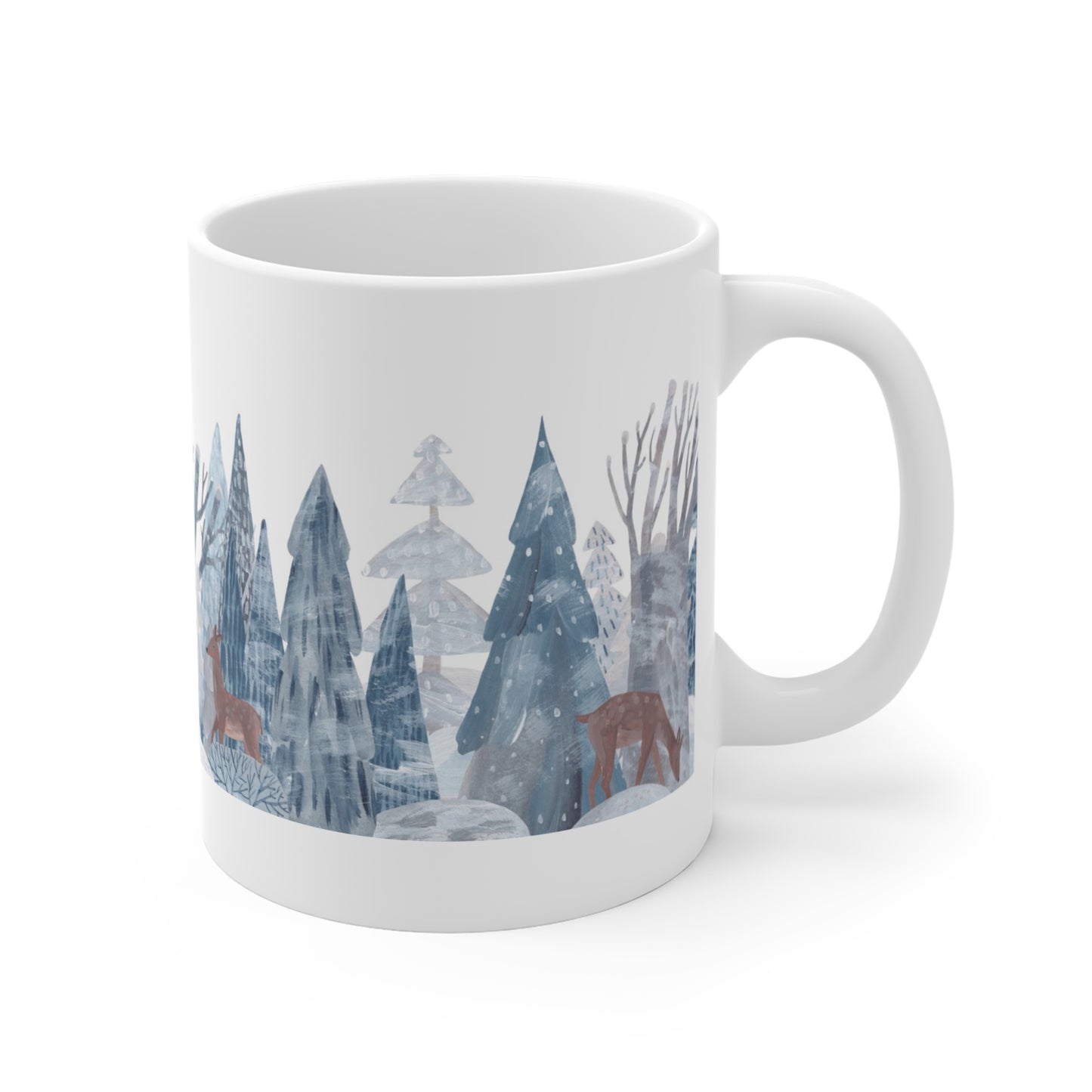 Deer Winter Wonderland Mug 11oz Coffee Ice Cream