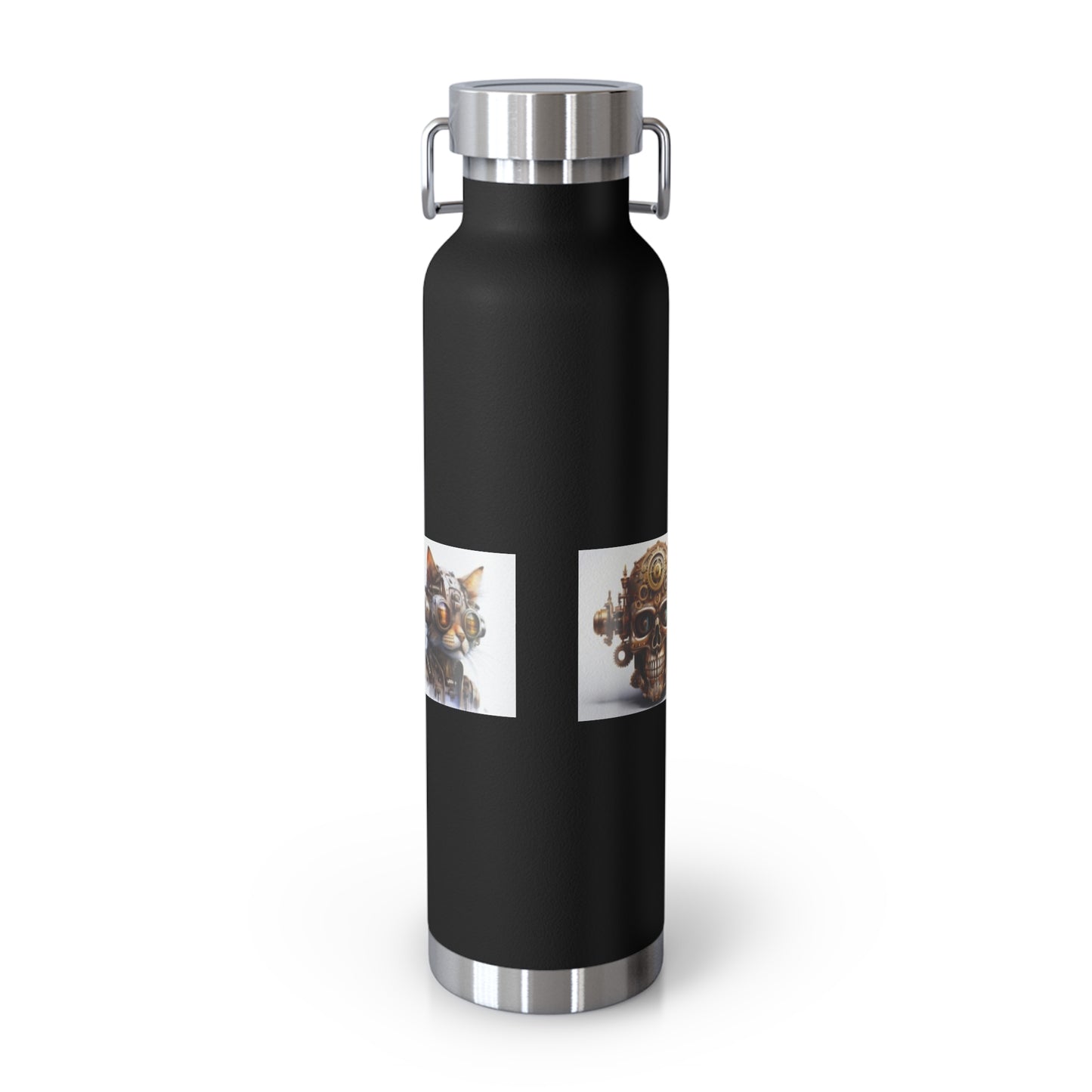 Copper Vacuum Insulated Bottle, 22oz Woman Skull Cat