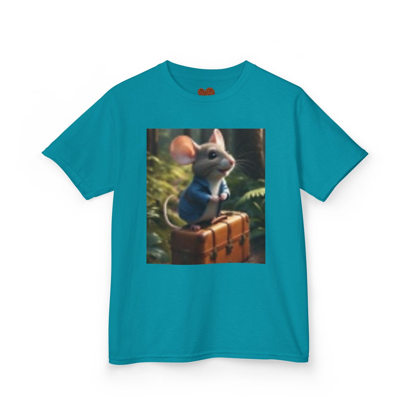 Kids Adventure Tee with Colorful Heart & Mouse Design