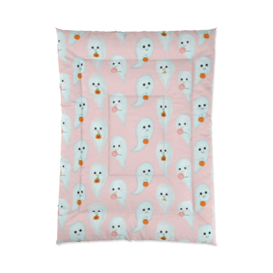 Ghosts on Pick Background Comforter Great for Girl's Room!