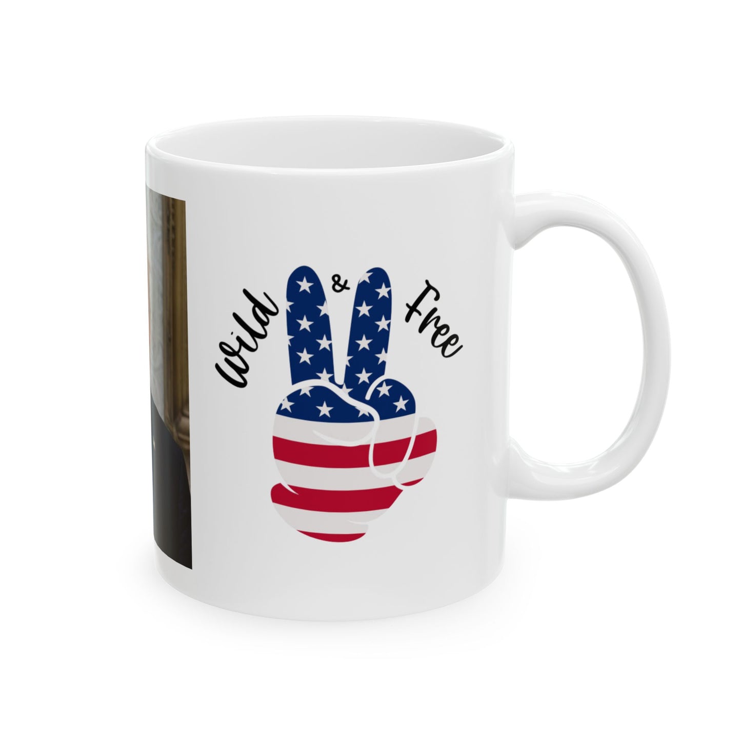 Tasse en céramique, 11 oz Président Donald J Trump J'aime l'Amérique