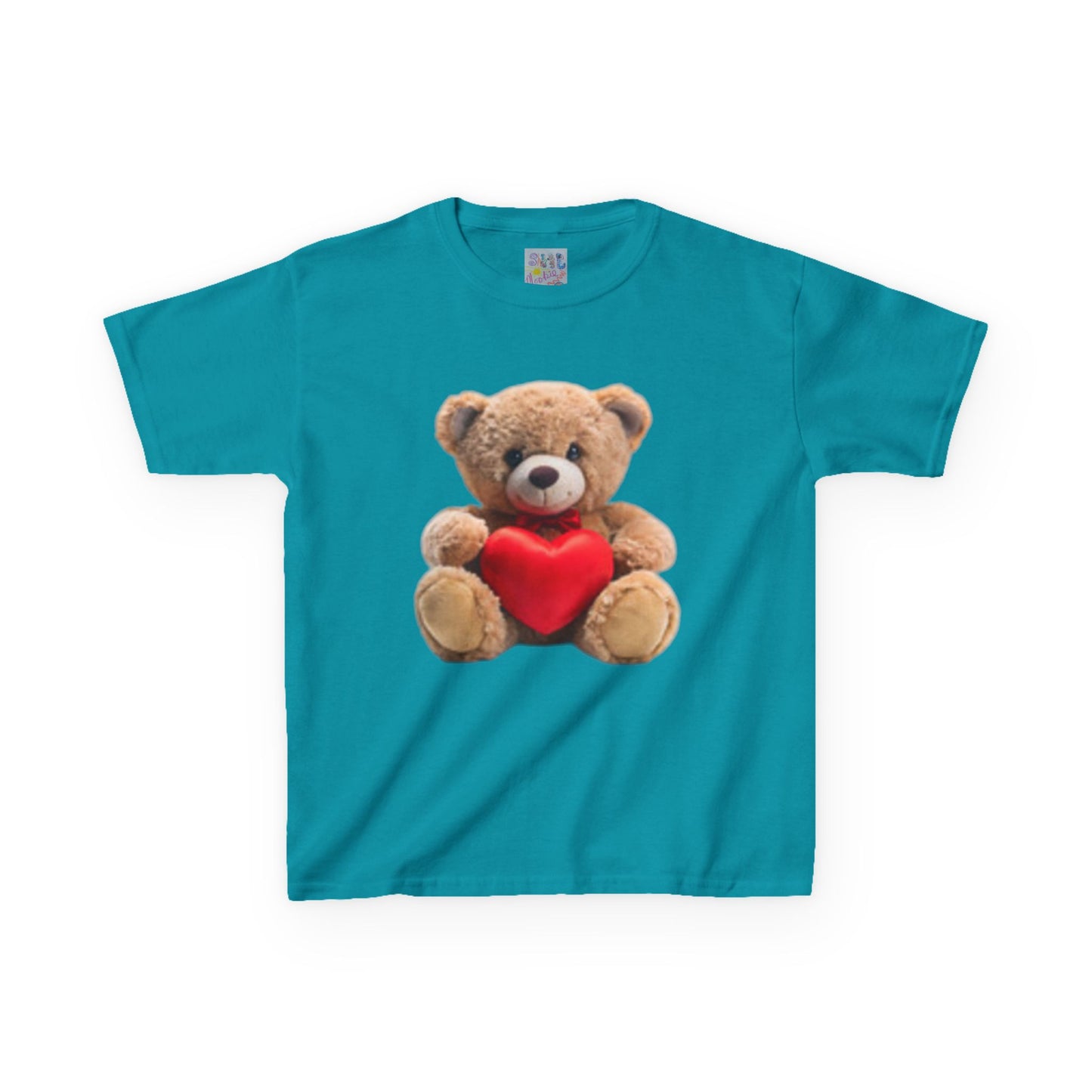 Kids Heart Teddy T-shirt, Cute Teddy Bear Shirt, Valentine’s Day Gift, Love You Kids T-Shirt, Adorable Kids Apparel, Birthday Gift