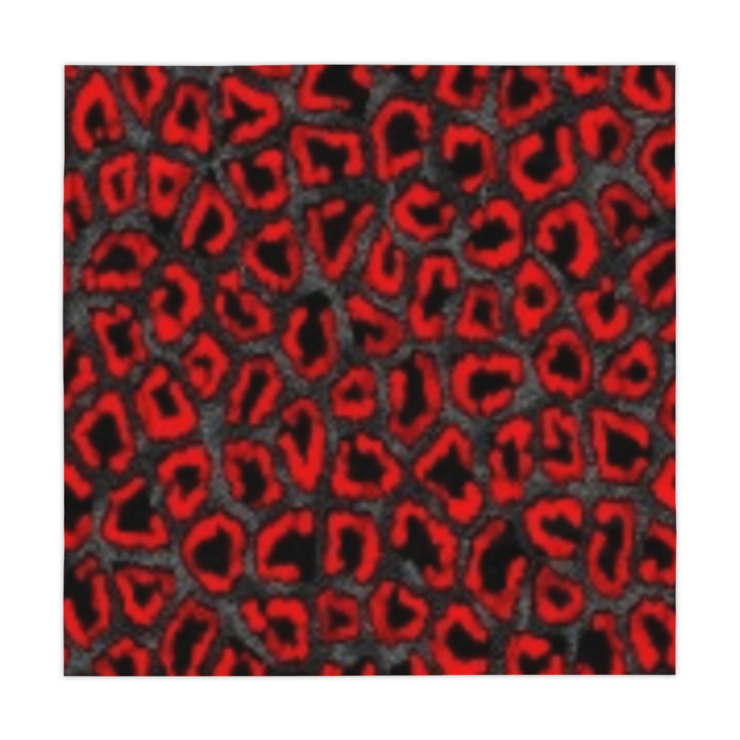 Bold Red Leopard Print Tablecloth for Stylish Dining