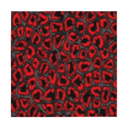 Bold Red Leopard Print Tablecloth for Stylish Dining