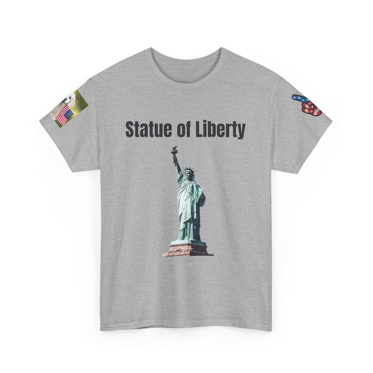 Statue of Liberty Cotton T-shirt | Unisex Independence Day Shirt, Patriotic Apparel, USA Graphic Tee, 4th of July T-Shirt, American Pride Top