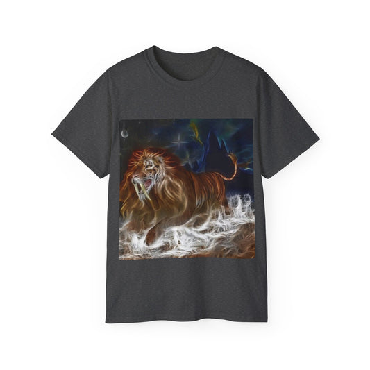 T-shirt unisexe en coton ultra-léger Magical Lion 