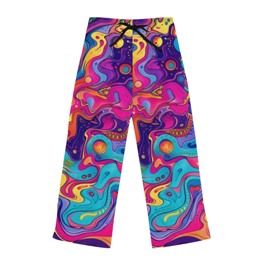Colorful Women's Pajama Pants - Vibrant Tie-Dye Lounge Wear