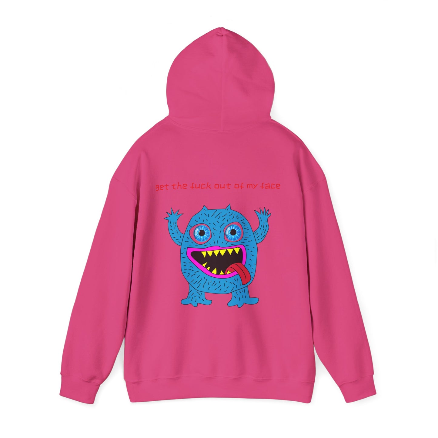 Playful Monster Sweatshirt with Bold Text, Funny Hoodie for Adults, Gift for Creative Souls, Unique Sweatshirt for Everyday Wear