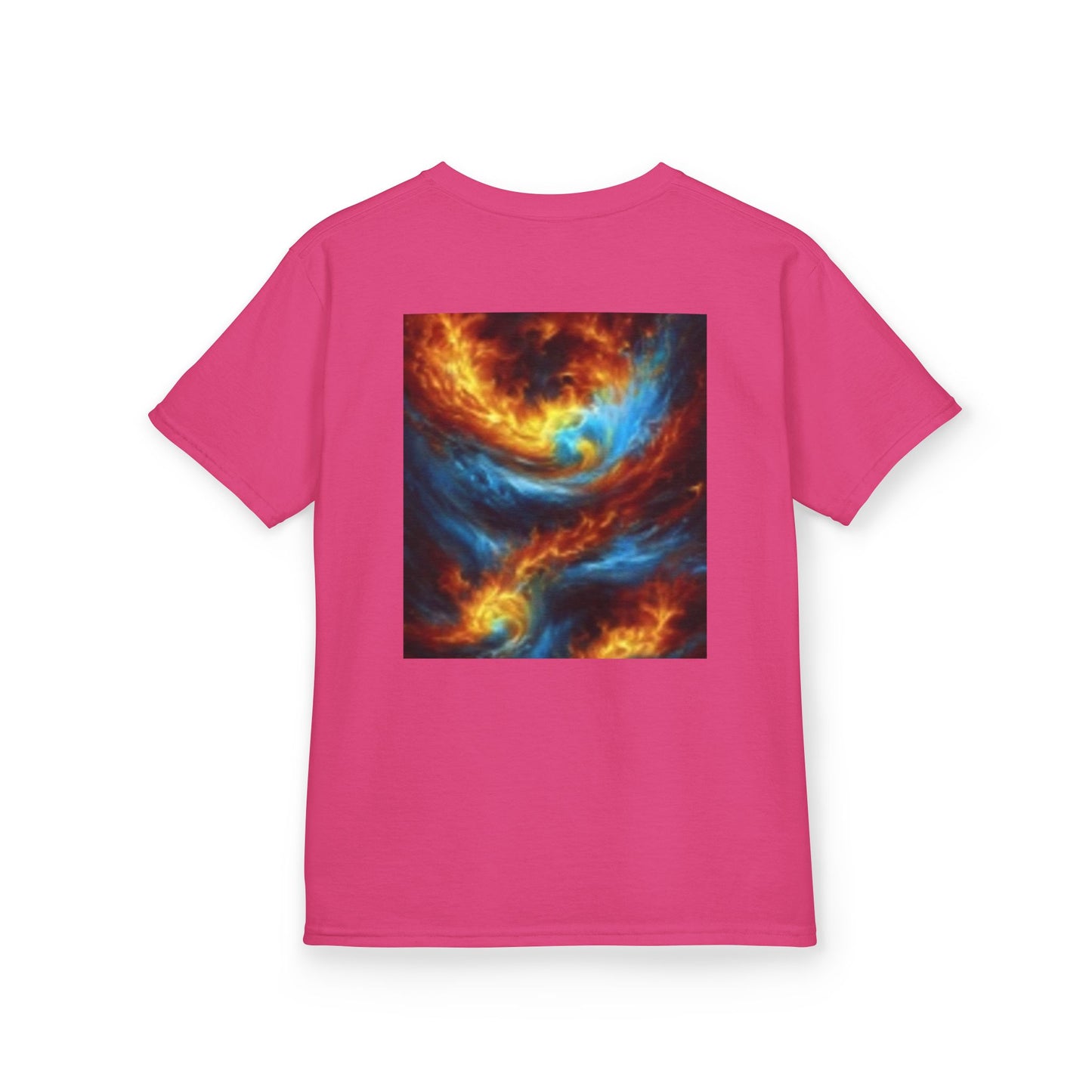 T-shirt enfant dynamique avec motif coloré - Design unique devant et derrière 