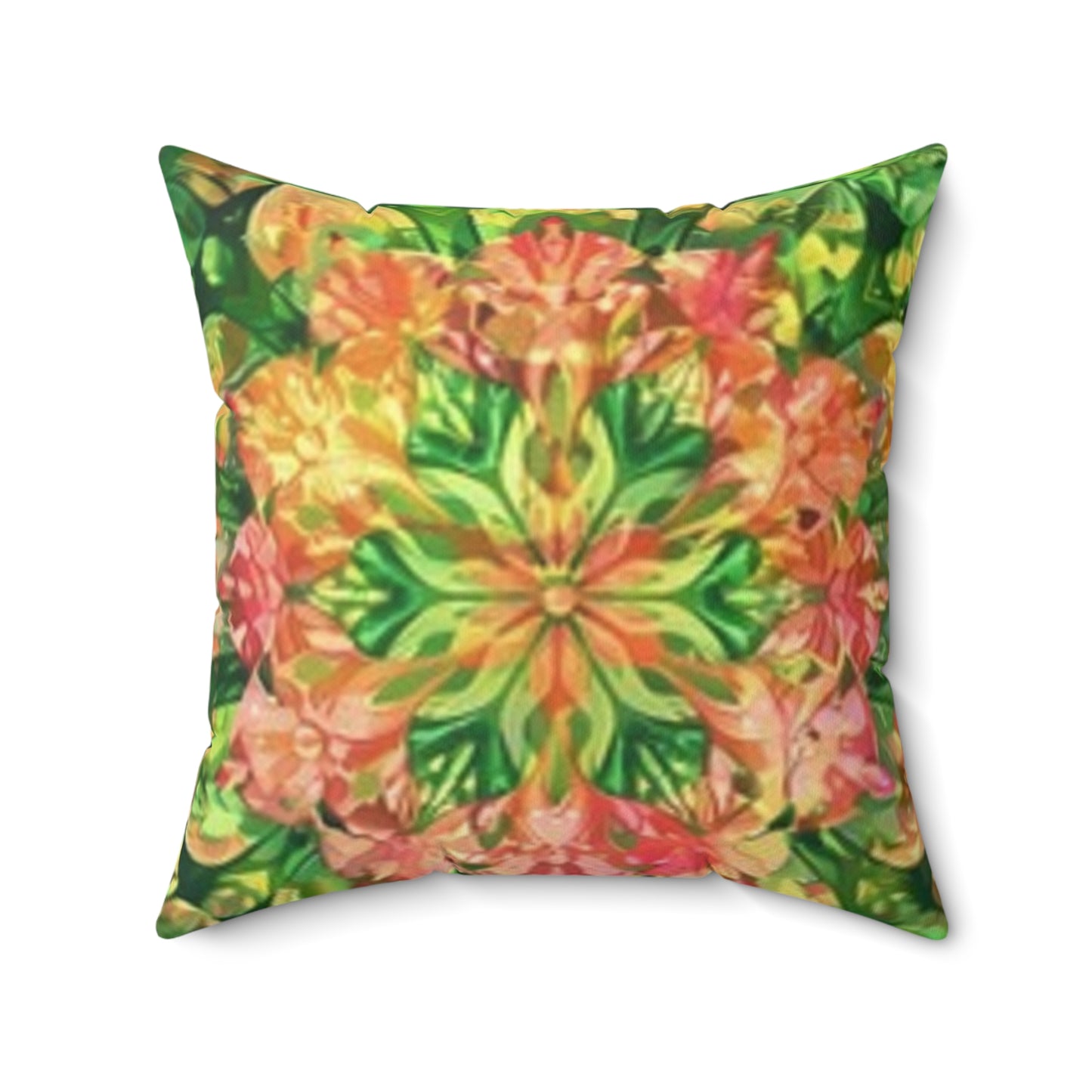 Vibrant Floral Square Pillow, Home Decor Accent, Cozy Couch Cushion, Bohemian Pillow, Gift for Flower Lovers, Decorative Throw Pillow