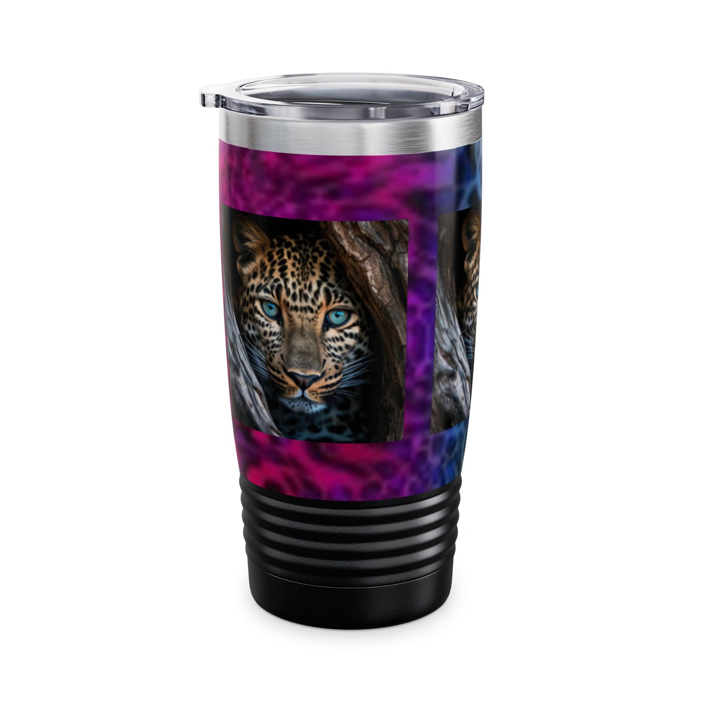 Majestic Leopard Ringneck Tumbler | 20oz Insulated Travel Mug, Animal Lover Gift, Nature Drinkware, Adventure Outdoors