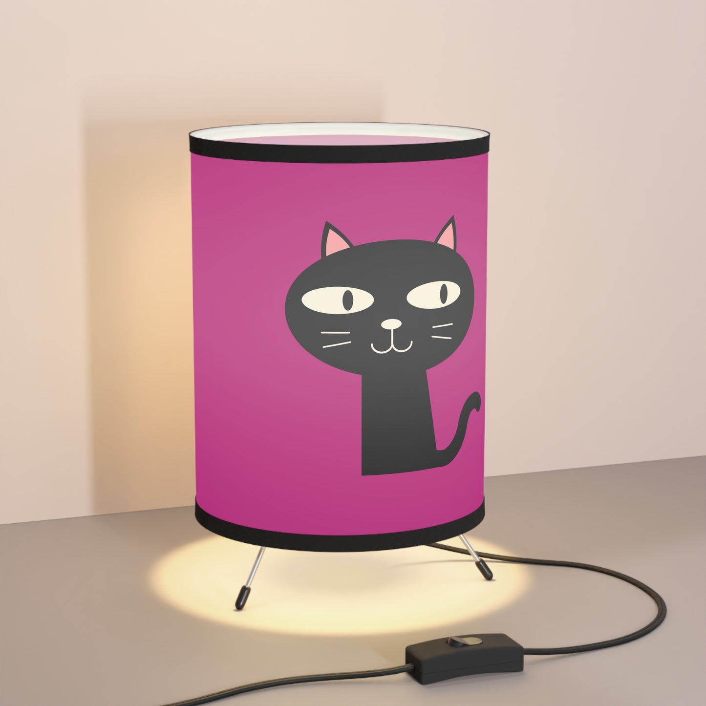 Tripod Lamp Black Cat